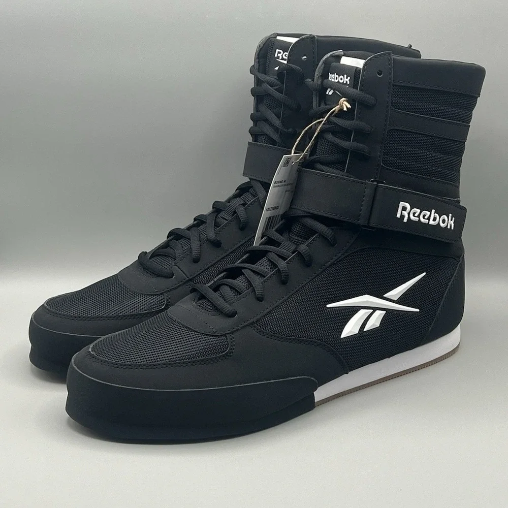 Reebok‎ Boxing HI MMA Wrestling Black Sport Boots - Men's Size 12.5